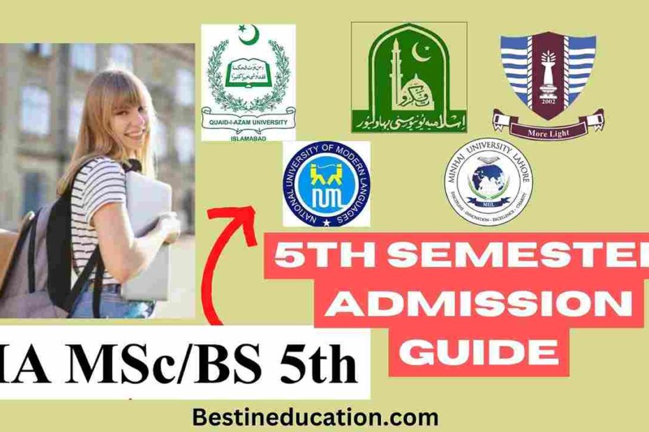 Admission BS 5th Semester In Pakistan