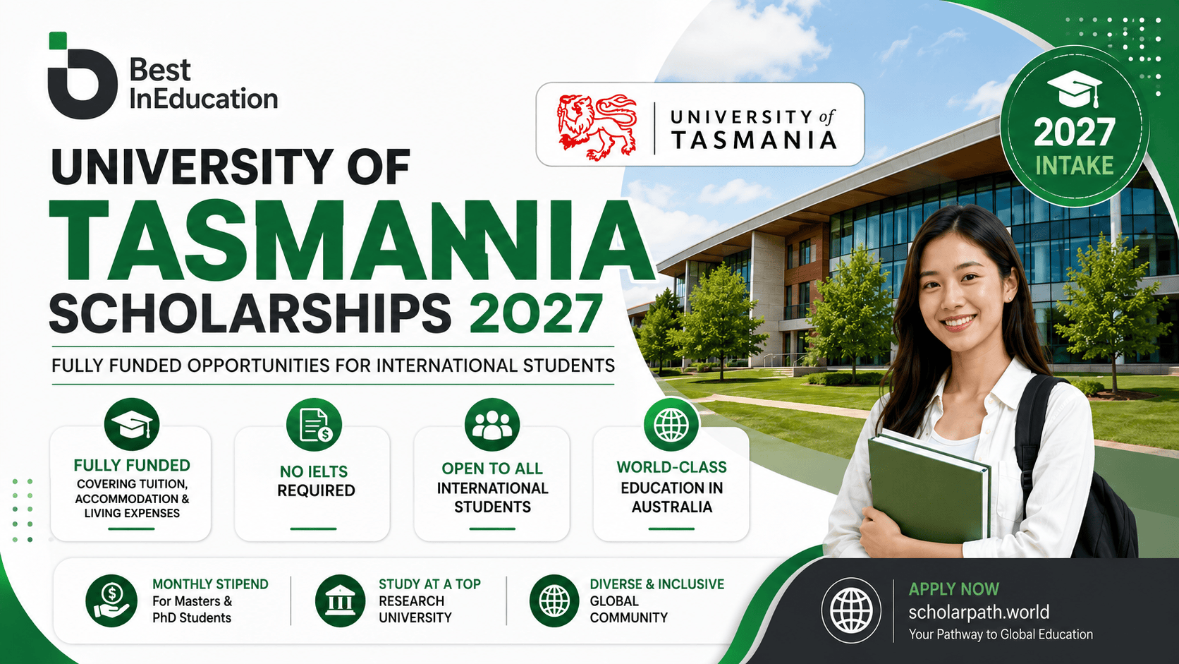 University of Tasmania Scholarships 2027